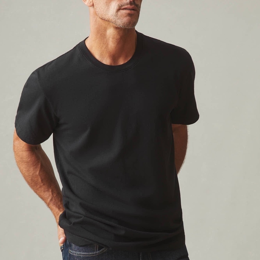 American Giant Black Crew Neck T Shirt Basic Essential Mens Size L Made USA
